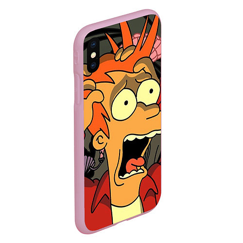 Чехол iPhone XS Max матовый Frai Horrified / 3D-Розовый – фото 2