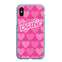 Чехол iPhone XS Max матовый Barbie, цвет: 3D-мятный