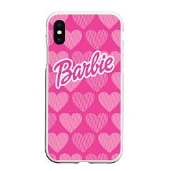 Чехол iPhone XS Max матовый Barbie, цвет: 3D-белый