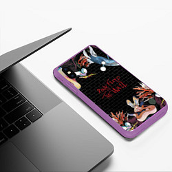 Чехол iPhone XS Max матовый Pink Floyd: The Wall, цвет: 3D-фиолетовый — фото 2