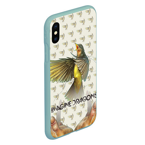 Чехол iPhone XS Max матовый Imagine Dragons: Fly / 3D-Мятный – фото 2