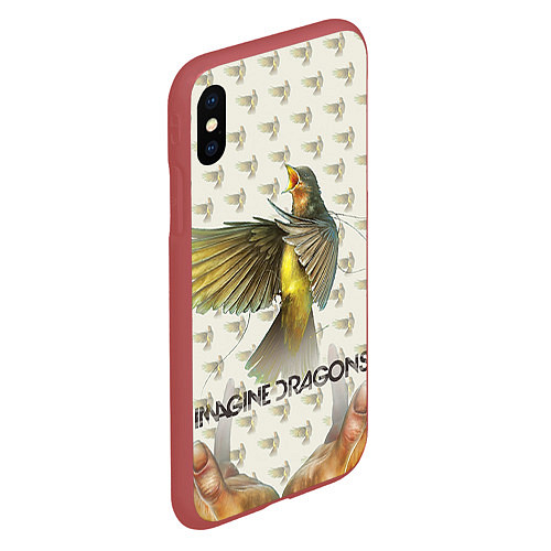 Чехол iPhone XS Max матовый Imagine Dragons: Fly / 3D-Красный – фото 2