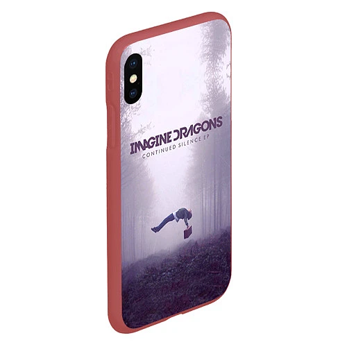 Чехол iPhone XS Max матовый Imagine Dragons: Silence / 3D-Красный – фото 2