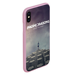 Чехол iPhone XS Max матовый Imagine Dragons: Night Visions, цвет: 3D-розовый — фото 2
