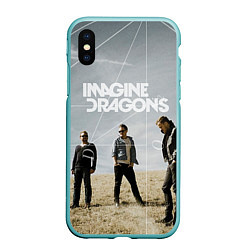 Чехол iPhone XS Max матовый Imagine Dragons: Boys, цвет: 3D-мятный