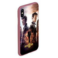 Чехол iPhone XS Max матовый Doctor Who: Heritage, цвет: 3D-малиновый — фото 2