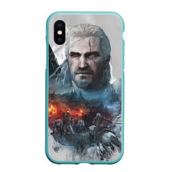 Чехол iPhone XS Max матовый Witcher, цвет: 3D-мятный