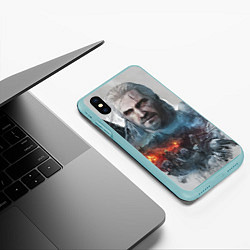 Чехол iPhone XS Max матовый Witcher, цвет: 3D-мятный — фото 2