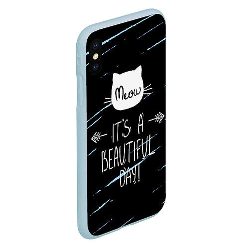 Чехол iPhone XS Max матовый Прекрасный день / 3D-Голубой – фото 2