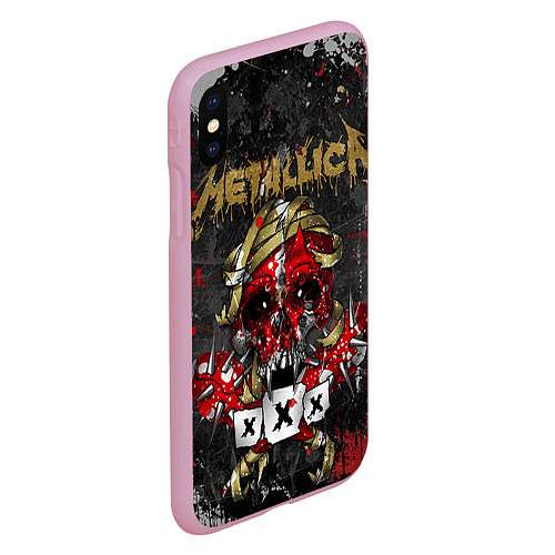 Чехол iPhone XS Max матовый Metallica XXX / 3D-Розовый – фото 2