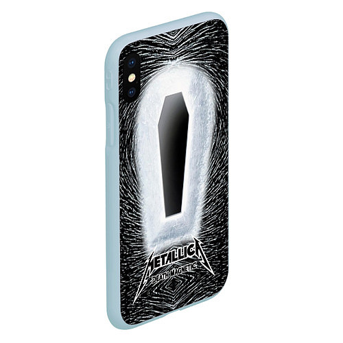 Чехол iPhone XS Max матовый Metallica: Death Magnetic / 3D-Голубой – фото 2