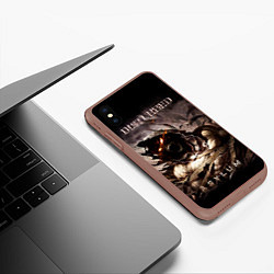 Чехол iPhone XS Max матовый Disturbed, цвет: 3D-коричневый — фото 2