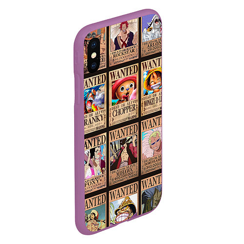 Чехол iPhone XS Max матовый One Piece / 3D-Фиолетовый – фото 2