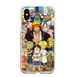 Чехол iPhone XS Max матовый One Piece, цвет: 3D-белый
