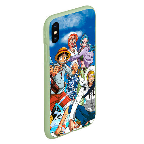 Чехол iPhone XS Max матовый One Piece / 3D-Салатовый – фото 2