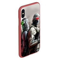 Чехол iPhone XS Max матовый Splinter Cell: Conviction, цвет: 3D-красный — фото 2