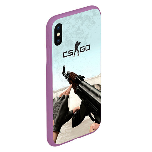 Чехол iPhone XS Max матовый Counter-Strike: De Dust / 3D-Фиолетовый – фото 2