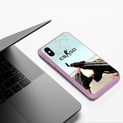 Чехол iPhone XS Max матовый Counter-Strike: De Dust, цвет: 3D-сиреневый — фото 2