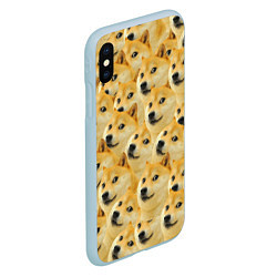 Чехол iPhone XS Max матовый Doge, цвет: 3D-голубой — фото 2