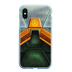 Чехол iPhone XS Max матовый Gordon Freeman: Costume, цвет: 3D-голубой