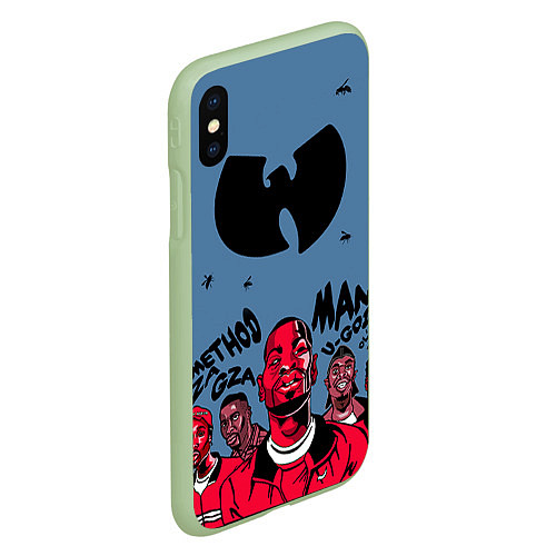 Чехол iPhone XS Max матовый Wu-Tang Clan: Method Man / 3D-Салатовый – фото 2