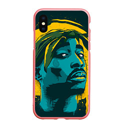 Чехол iPhone XS Max матовый 2Pac Shakur, цвет: 3D-баблгам