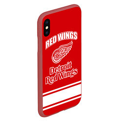 Чехол iPhone XS Max матовый Detroit red wings, цвет: 3D-красный — фото 2