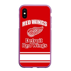 Чехол iPhone XS Max матовый Detroit red wings
