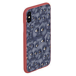 Чехол iPhone XS Max матовый Эмодзи, цвет: 3D-красный — фото 2