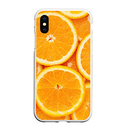 Чехол iPhone XS Max матовый Апельсин