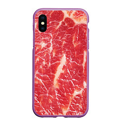 Чехол iPhone XS Max матовый Мясо