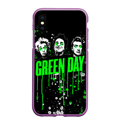 Чехол iPhone XS Max матовый Green Day: Acid Colour