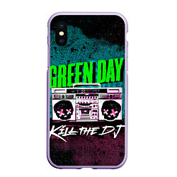 Чехол iPhone XS Max матовый Green Day: Kill the DJ, цвет: 3D-светло-сиреневый