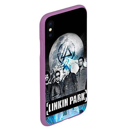 Чехол iPhone XS Max матовый Linkin Park: Moon / 3D-Фиолетовый – фото 2