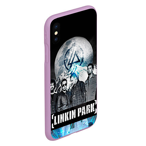 Чехол iPhone XS Max матовый Linkin Park: Moon / 3D-Сиреневый – фото 2