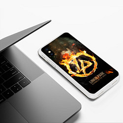 Чехол iPhone XS Max матовый Linkin Park: Burning the skies, цвет: 3D-белый — фото 2