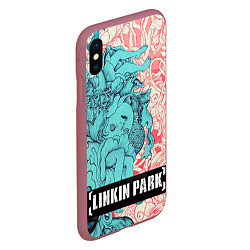 Чехол iPhone XS Max матовый Linkin Park: Sky Girl, цвет: 3D-малиновый — фото 2