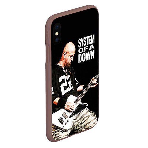 Чехол iPhone XS Max матовый System of a Down / 3D-Коричневый – фото 2