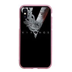Чехол iPhone XS Max матовый Vikings Emblem