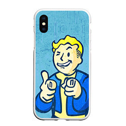 Чехол iPhone XS Max матовый Fallout: It's okey, цвет: 3D-белый