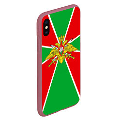 Чехол iPhone XS Max матовый Флаг ПВ, цвет: 3D-малиновый — фото 2