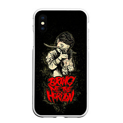 Чехол iPhone XS Max матовый Bring Me The Horizon, цвет: 3D-белый