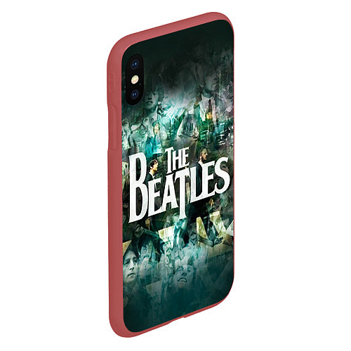 Чехол iPhone XS Max матовый The Beatles Stories / 3D-Красный – фото 2