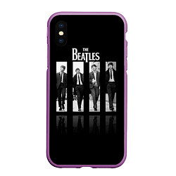Чехол iPhone XS Max матовый The Beatles: Man's, цвет: 3D-фиолетовый