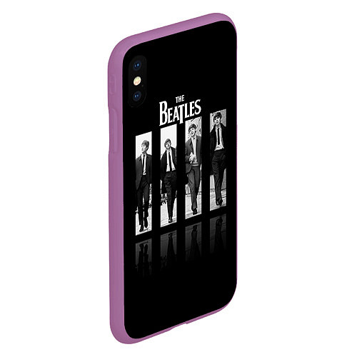 Чехол iPhone XS Max матовый The Beatles: Man's / 3D-Фиолетовый – фото 2