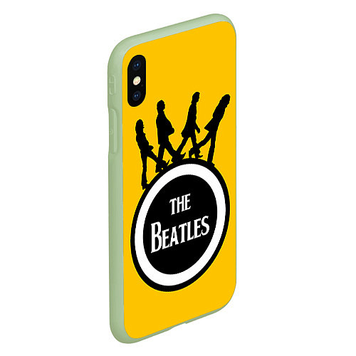 Чехол iPhone XS Max матовый The Beatles: Yellow Vinyl / 3D-Салатовый – фото 2