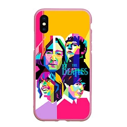 Чехол iPhone XS Max матовый The Beatles: Poly-art