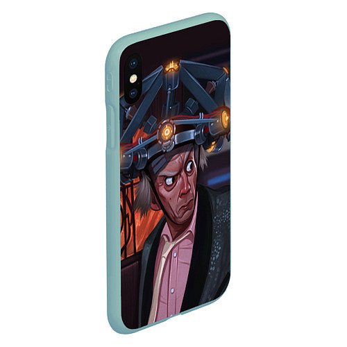 Чехол iPhone XS Max матовый Emmett Lathrop Brown / 3D-Мятный – фото 2