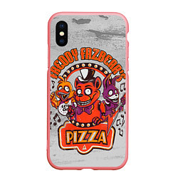 Чехол iPhone XS Max матовый Freddy Pizza