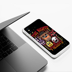 Чехол iPhone XS Max матовый Five Nights At Freddy's, цвет: 3D-белый — фото 2